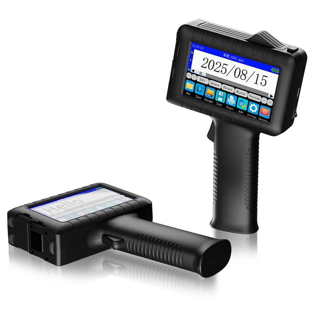 NUOKER Office DIY Dedicated Handheld Inkjet Printer with 4.3-inch Full-Color Touch capacitive Screen Working continuously for 10 Hours