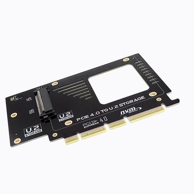 AoQhir PCIe X4 x16 to U.2 NVMe Adapter Card 32Gbps/64Gbps High Speed Expansion Support U.2 SSD Compatible with PCIe X4 X8 X16 Slots (PCIE 4.0 X16 Card)