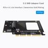 AoQhir PCIe X4 x16 to U.2 NVMe Adapter Card 32Gbps/64Gbps High Speed Expansion Support U.2 SSD Compatible with PCIe X4 X8 X16 Slots (PCIE 4.0 X16 Card+Enclosure) view 3