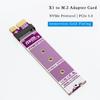 AoQhir PCIe 5.0 X1 to M.2 NVMe Adapter Card Support 2230 2242 2280 SSD Compatible with M Key B+M Key SSDs view 2