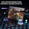 FaiSky 2 PCS Portable TWS Bluetooth Speaker with RGB Lights, Magnetic Phone Holder, Stereo Surround Sound, Built-in Mic. 2 White view 3
