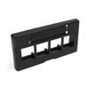 49910-SE4 Modular Furniture Faceplate, 4-Port, Black view 1