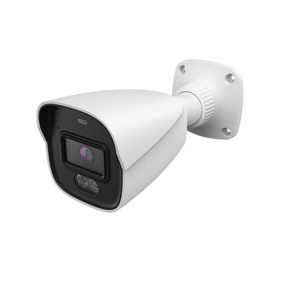 8MP 4K PoE Network Turret Camera IP-5IR8S4C1-28, Titanium IP Surveillance System, 2.8mm Fixed Lens, Dual Light LED & IR, Full Color Option, 98ft Night Vision, Built in Mic, Micro SD Slot, White