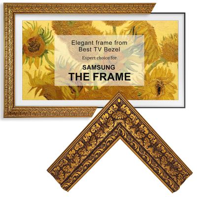 65" Gilded Walnut Bezel for Samsung The Frame TV &Pro (65LS03A/B/C/D/F/H)