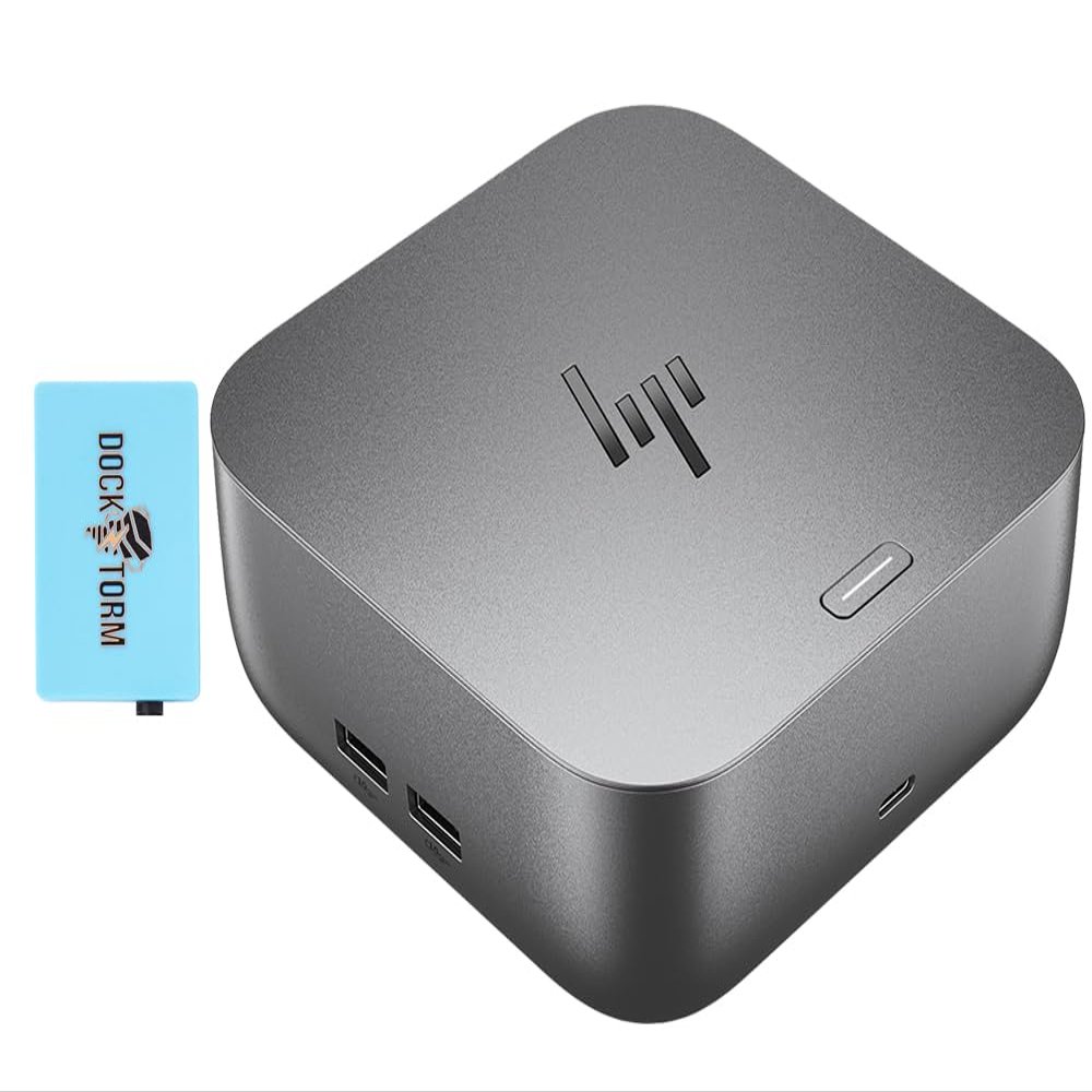 HP 180W G6 Thunderbolt 4 Ultra Dock Port Replicator Bundle w/DKZ Hub (Universal Thunderbolt/USB-C Docking Station, Single Cable for Charging, Data Transfers to Any Brand Laptop) 9X481UT#ABA