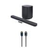 JBL BAR-500-MK2 Dolby Atmos Soundbar and 10" Wireless Subwoofer with an Austere 5S-4KHD2-2.5M V-Series 2.5m Premium 4K HDR HDMI Braided Cable (2025) view 1