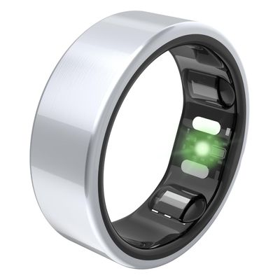 QALO QRNT Slim Smart Ring  Lightweight Water-Resistant Titanium Fitness Tracker, Advanced Tracking for Sleep, Steps, HRV, Womens Health, No Subscription Fee, iOS & Android Compatible (Silver, 6)