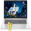 HP Touchscreen 17.3" Business Laptop Computer, 64GB RAM 2TB SSD, Windows 11 Laptop with AI Copilot Ready, AMD Ryzen 5 7430U Processor, AMD Radeon Graphics, NLY Earphones, Silver view 1