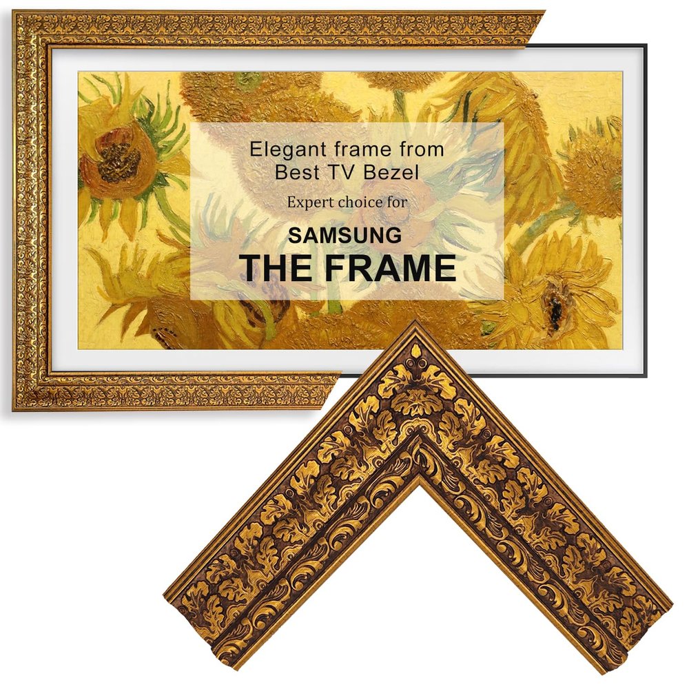 85" Gilded Walnut Bezel for Samsung The Frame TV &Pro (85LS03A/B/C/D/F/H)