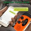 Emergency Weather Radio, 2000mAh Solar Hand Crank Portable AM/FM NOAA Radio, 3 Modes LED Flashlight, SOS Alarm for Camping & Home Emergencies (Orange) view 3