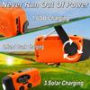 Emergency Weather Radio, 2000mAh Solar Hand Crank Portable AM/FM NOAA Radio, 3 Modes LED Flashlight, SOS Alarm for Camping & Home Emergencies (Orange) view 4