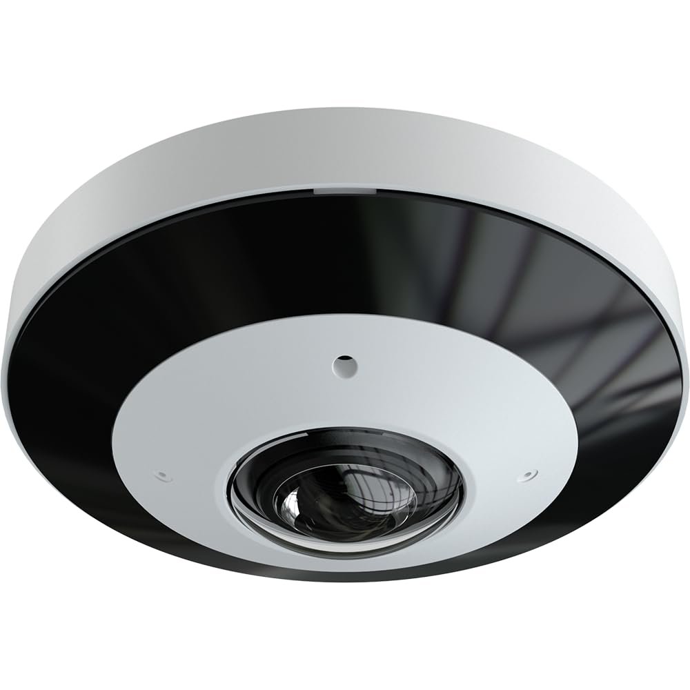 12MP Network Security Fisheye Camera IP-5FSA006N, Titanium IP Surveillance System, 1.1mm Fixed Lens, 66ft Night Vision, Intelligent Analytics, IP67, Micro SD Slot, Built in Mic, White