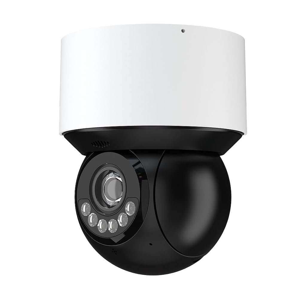4MP PoE Network 3 Inch Mini 4X PTZ IP-5PT4IE3N8-4X, Titanium IP PTZ System, Dual Light LED & IR, Full Color Option, 269ft Night Vision, 2.8-12mm Motorized Lens, Smart Tracking, IP66, White