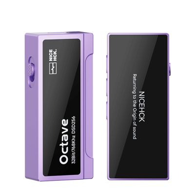 NICEHCK Octave Portable DAC, ES9039Q2M Flagship DAC, 550mW@32 Balanced Output, 3.5mm & 4.4mm Dual Jacks, High/Low Gain, PCM 768kHz/32bit DSD256 (Purple)