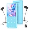 AGPTEK 128GB MP3 Player with Bluetooth 5.4, M6 2.4 inch Music Player with One-Click Recording, Built in Speaker and FM Radio, Touch Buttons(Blue) view 1