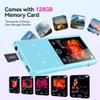 AGPTEK 128GB MP3 Player with Bluetooth 5.4, M6 2.4 inch Music Player with One-Click Recording, Built in Speaker and FM Radio, Touch Buttons(Blue) view 3