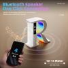 5-in-1 Bluetooth Speaker with 10W Wireless Charger, RGB Night Light, LED Display Screen, White Noise Soother for Bedroom, Nursery, Desktop Home Office (White R, 0) view 3