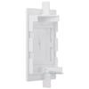 Kebulldola 1 Gang Wall Plate Cable Pass Through with Low Voltage Mounting Bracket, in Wall Cable Management Kit Built in Flexible Rubber Passthrough for Low-Voltage Cable Easy Install, 2 Pack White view 3