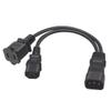 TEWOXIN IEC C14 to C13 + NEMA 1-15R Y Splitter Power Cord C14 Male to C13+Nema 1-15R Female,for Computer Printer Monitor AC Adapter(0.3M/1FT) view 1
