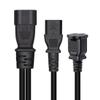 TEWOXIN IEC C14 to C13 + NEMA 1-15R Y Splitter Power Cord C14 Male to C13+Nema 1-15R Female,for Computer Printer Monitor AC Adapter(0.3M/1FT) view 2