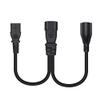 TEWOXIN 1 PCS IEC320 C14 to C13 + NEMA 5-15R Y Splitter Power Cord,for Server, PC, Monitor 1-to-2 Power Adapter Cable(0.3M/1FT) view 3