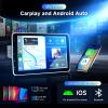 10.1 Single Din Touch Screen Car Stereo with Wireless Carplay and Android Auto, HD IPS Detachable& Adjustable 1 DIN Touchscreen Radio Bluetooth Mirror Link Steering Wheel Control FM EQ USB Type-C view 2