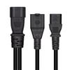 TEWOXIN 5 pcs IEC320 C14 to C13 + NEMA 5-15R Y Splitter Power Cord,for Server, PC, Monitor 1-to-2 Power Adapter Cable(0.3M/1FT) view 3