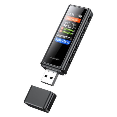Digital Voice Recorder, 64GB Storage, Voice Activated Recording, USB Connectivity, Playback Function for Meetings, Interviews, Classroom