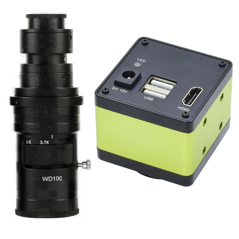 2025 NEW 60FPS Industrial HDMI USB Microscope Camera & 200X C-Mount Lens