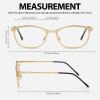 IGnaef Retro Rectangle Bayonetta Blue Light Blocking Glasses for Women Clear Office-Siren Style IF6233 view 3