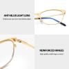 IGnaef Retro Rectangle Bayonetta Blue Light Blocking Glasses for Women Clear Office-Siren Style IF6233 view 4