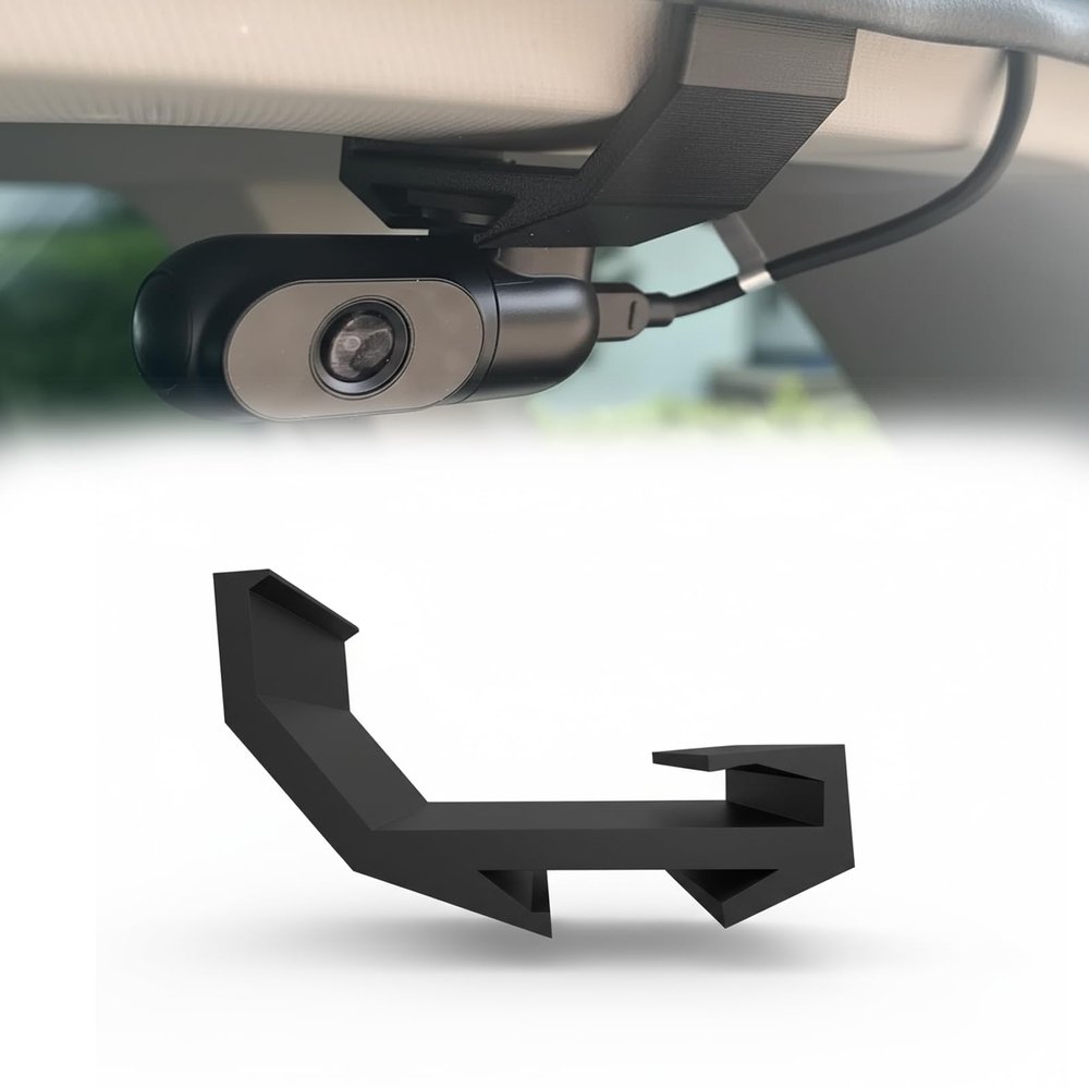 Cold-Resistant Rear Dash Cam Mount for Tundra Double Cab/Trucks, Universal Fit for Wolfbox A229, No-Drill Installation, Extreme Temp ABS