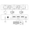 SPONGL 4K60Hz Switcher 2 in 1 Out DisplayPort Switcher 2 to 1 for 2 Computer Hosts Share Keyboard Mouse with Cable view 3