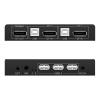 SPONGL 4K60Hz Switcher 2 in 1 Out DisplayPort Switcher 2 to 1 for 2 Computer Hosts Share Keyboard Mouse with Cable view 4