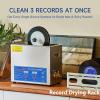 C Vinyl Record Ultrasonic Cleaner - Professional Dual-Sided Cleaning System, 0-30 Min Timer, Perfect for Jewelry, Glasses, and Vinyl Records, High-Efficiency Cleaning view 2