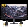 SPONGL Angled Cord,Silicone Cable DisplayPort 1.4 90 Angled Cord Up to 8K60Hz 4K/144Hz Flexible 30-100cm Lengths view 3