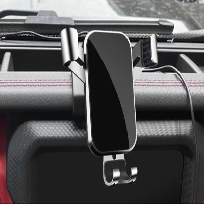 Car Phone Mount for Jeep Wrangler 2018-2023, 360 Rotation Adjustable Holder, Secure Grip, Easy One Hand Use, Hands Free for Safe Driving, Durable Everyday Design,B Silver