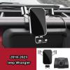 Car Phone Mount for Jeep Wrangler 2018-2023, 360 Rotation Adjustable Holder, Secure Grip, Easy One Hand Use, Hands Free for Safe Driving, Durable Everyday Design,B Silver view 2
