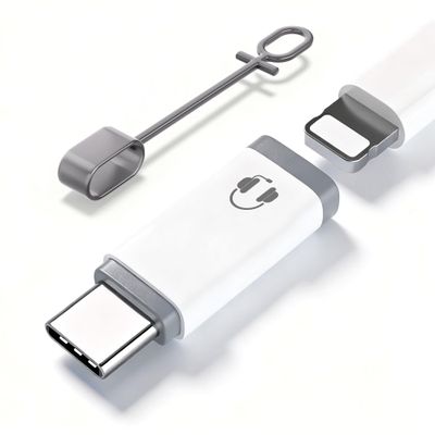 For iPhone 15/16/17 Users, Type-C to Lightning Audio Adapter, Keep Using MFi Lightning Earphones for Music, Calls, & Mic Control on USB-C Devices White (Audio Only, No Charging/Data Support)