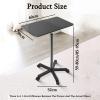 Laptop Floor Stand,Floor Reading Support Stand,Liftable Stainless Steel Workbench,Suitable for Home Outdoor Office,with Rollers(Black,Hight 85-95cm) view 2