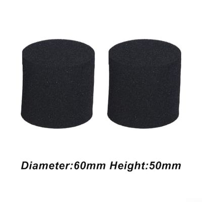 Foam Loudspeaker Port Bungs, Open-Cell Foam Plugs/For Rear Bass Ports, Reduce Boomy Bass, Optimize Frequency Response, Black, 35/44/55/60/65mm Diameter, 50/60/65mm Height, 2 Pack(60x50)