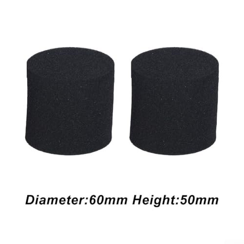 Foam Loudspeaker Port Bungs, Open-Cell Foam Plugs/For Rear Bass Ports, Reduce Boomy Bass, Optimize Frequency Response, Black, 35/44/55/60/65mm Diameter, 50/60/65mm Height, 2 Pack(60x50)
