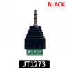 10PCS 3.5mm Jack Connector Screw Terminal Block Adapter, Stereo Mono TRS Audio Plug Solder-Free Crimping Connector for Headphone Microphone Speaker Amplifier Mixer DIY Cable Repair (Black  10Pcs) view 2