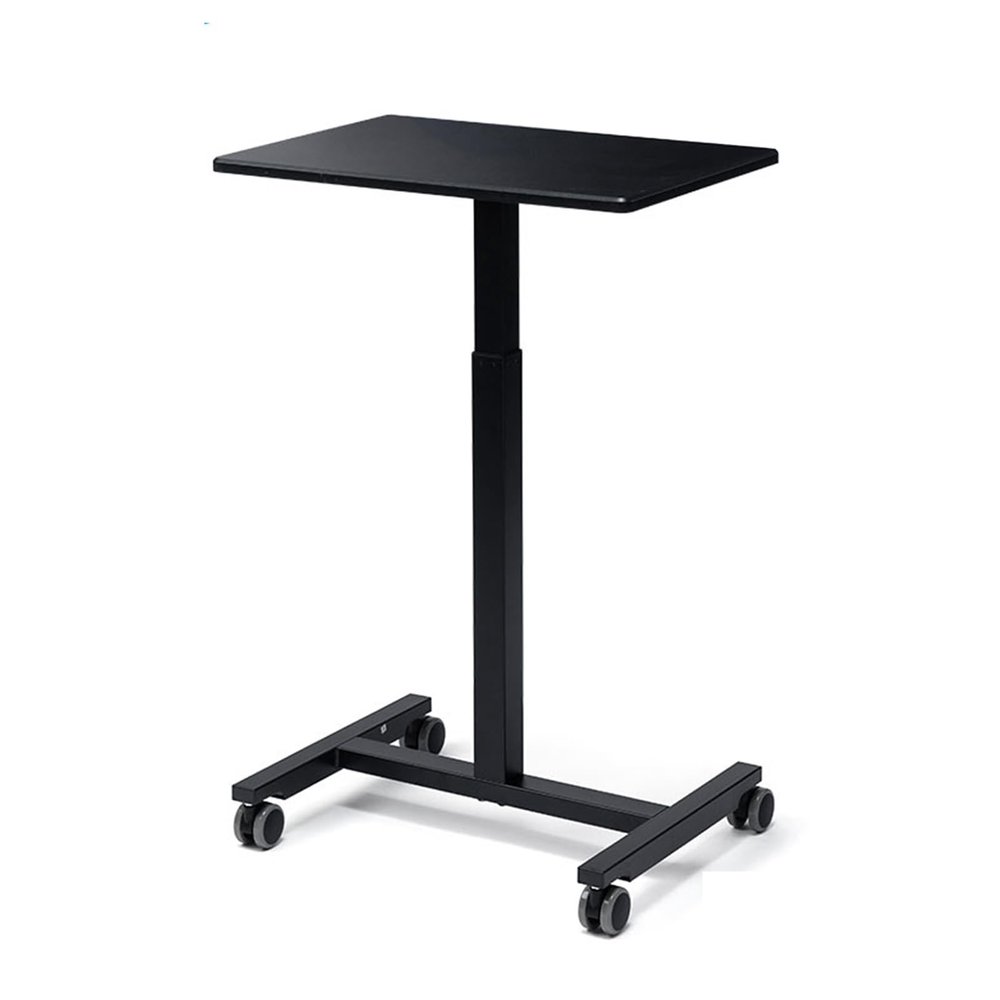 Laptop Floor Stand,Steel Floor Stand with Rollers,Liftable and Adjustable Computer Table,Suitable for Home Outdoor Office(Black)