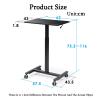 Laptop Floor Stand,Steel Floor Stand with Rollers,Liftable and Adjustable Computer Table,Suitable for Home Outdoor Office(Black) view 2