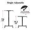 Laptop Floor Stand,Steel Floor Stand with Rollers,Liftable and Adjustable Computer Table,Suitable for Home Outdoor Office(Black) view 3