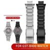 14mm Fine steel exclusive use Watchband Fit for Casio GST-B400(Silver) view 2