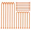 18pcs Silicone Cable Ties, 6-Inch, 12-Inch, 18-Inch Reusable Cable Zip Ties, Bendable Rubber Twist Ties, for Organizing, Bundling and Hooking (Orange, 6in+12in+18in (18pcs)) view 1