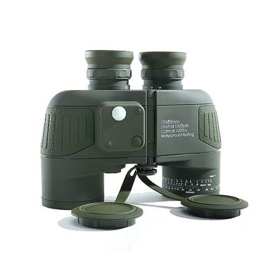 10x50 High Power Binoculars with Rangefinder, Waterproof Night Vision Prism Lens, Compact for Travel & Outdoors