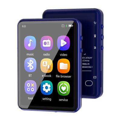 CONODO MP3 Player with Bluetooth, Touch Screen MP3 Music Player with Speaker, FM Radio, E-Book, Timing Shutdown, Resume Play, Portable Bluetooth MP3 Player with SD Card Slot Blue 64GB